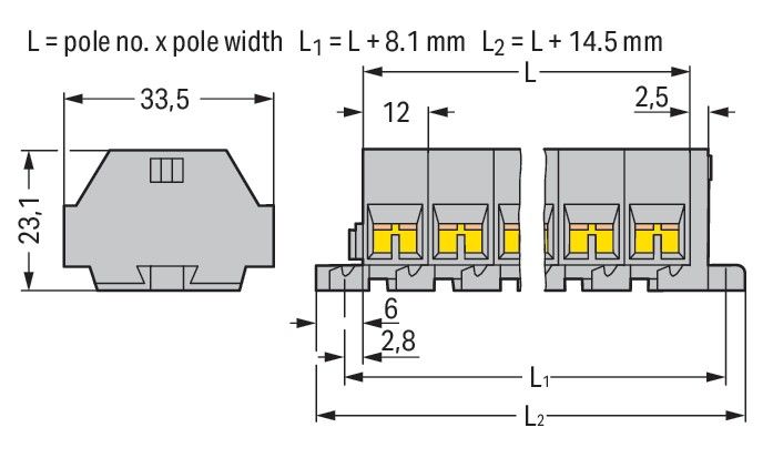 4-Leiter-Klemmenleiste 262-207