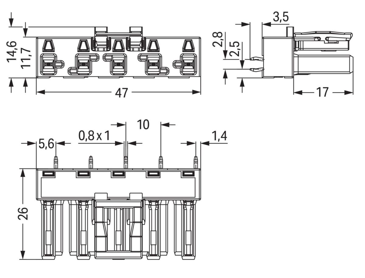 Buchse für Leiterplatten 770-3105