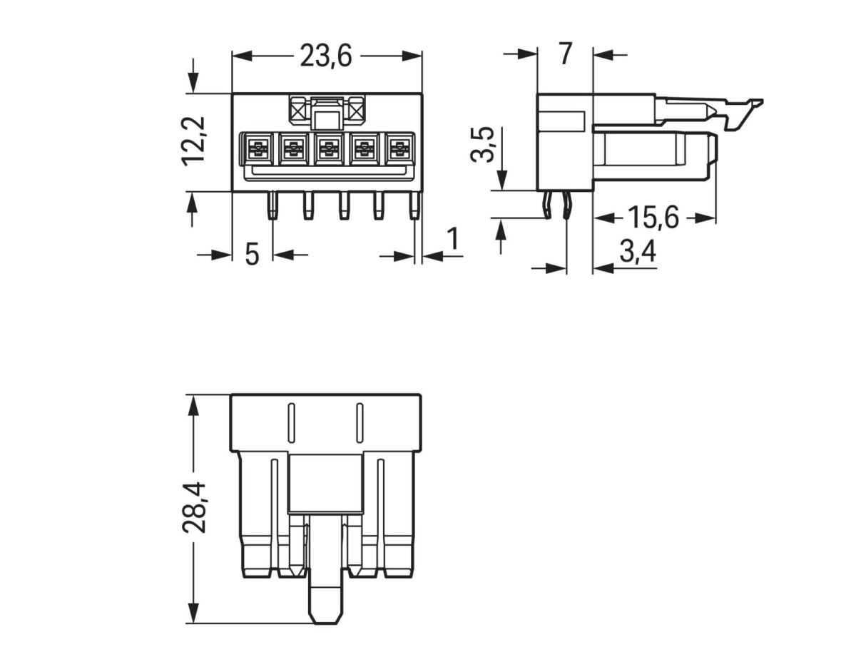 Buchse für Leiterplatten 890-865/011-000