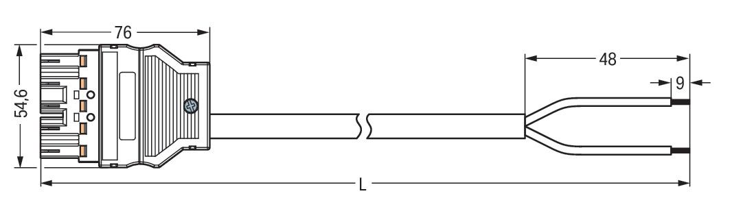 konfekt. Anschlussleitung 771-5001/166-000