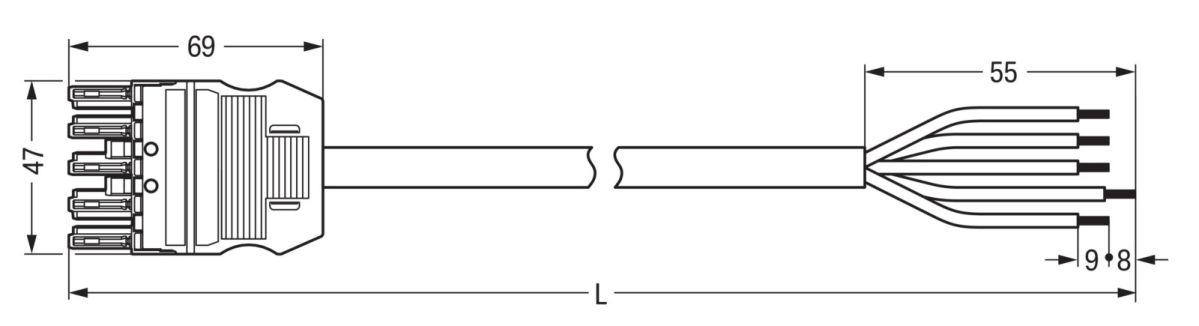 konfekt. Anschlussleitung 771-9285/116-101