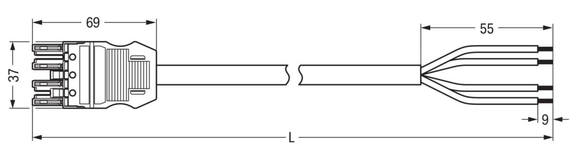 konfekt. Anschlussleitung 771-9294/115-205