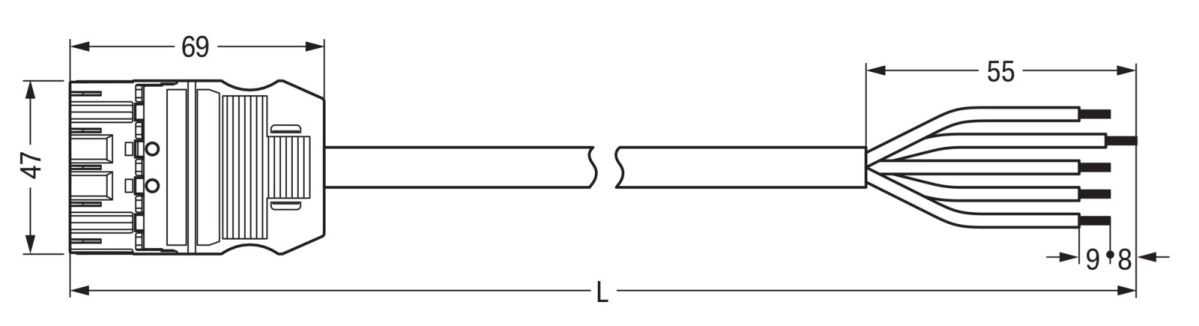 konfekt. Anschlussleitung 771-9295/217-401