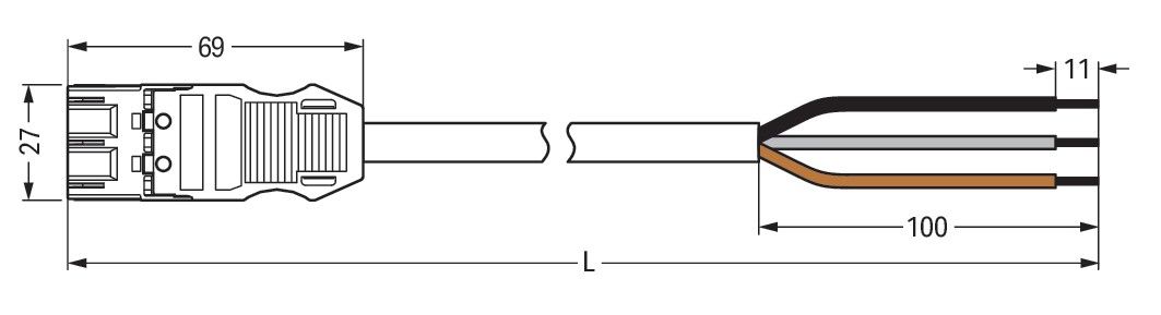 konfekt. Anschlussleitung 771-9373/266-505