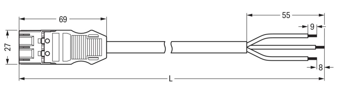 konfekt. Anschlussleitung 771-9393/267-801