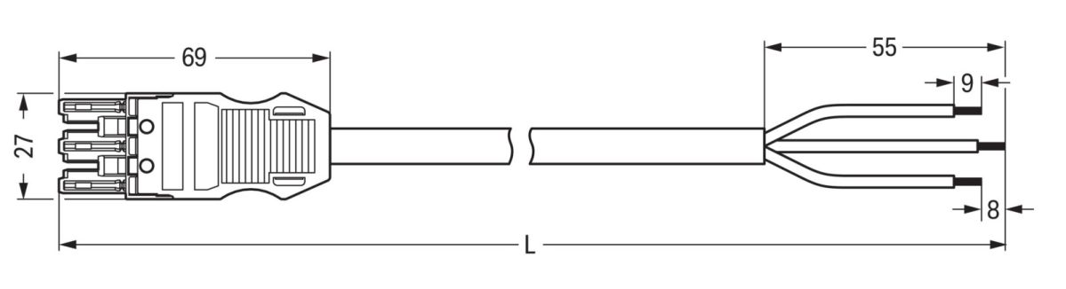 konfekt. Anschlussleitung 771-9973/107-402