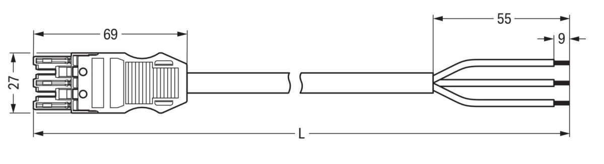 konfekt. Anschlussleitung 771-9993/105-307