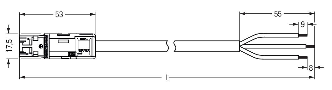 konfekt. Anschlussleitung 774-9993/207-802