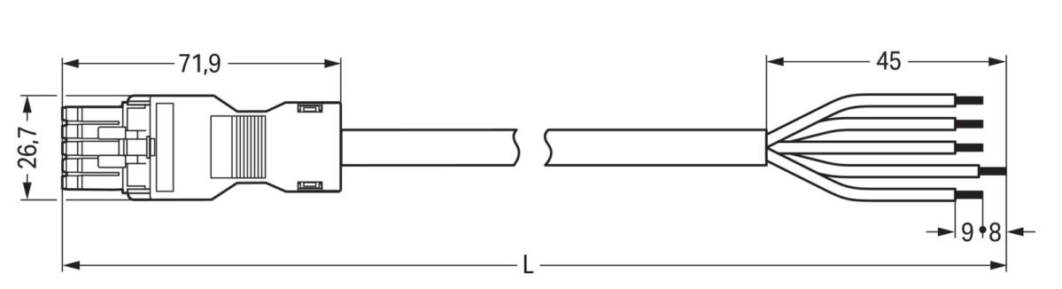 konfekt. Anschlussleitung 891-8385/166-201