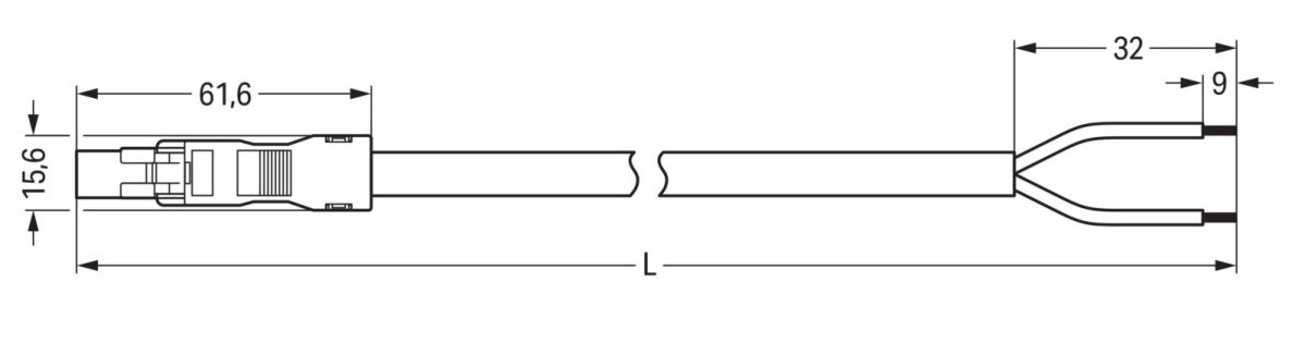 konfekt. Anschlussleitung 891-8992/205-202