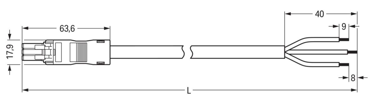 konfekt. Anschlussleitung 891-8993/105-501