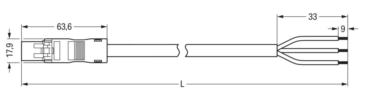 konfekt. Anschlussleitung 891-8993/205-207