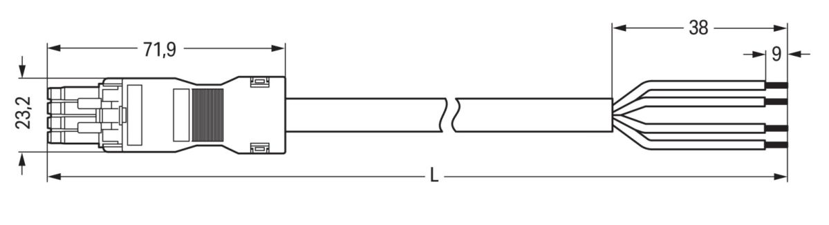 konfekt. Anschlussleitung 891-8994/105-607