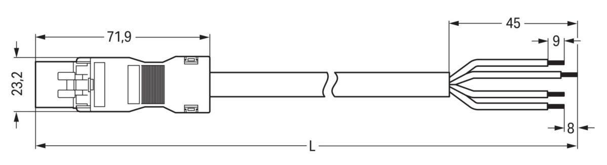 konfekt. Anschlussleitung 891-8994/216-702