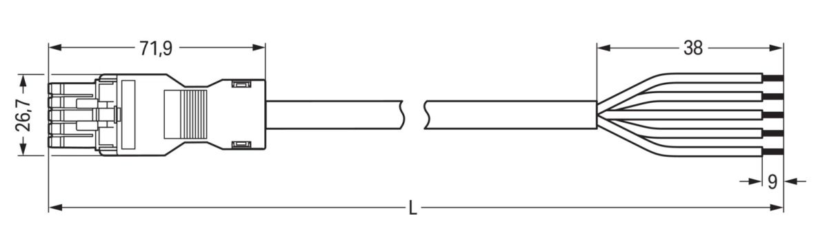 konfekt. Anschlussleitung 891-8995/105-703