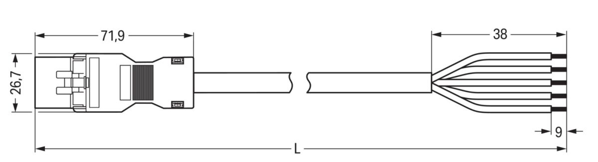 konfekt. Anschlussleitung 891-8995/206-303