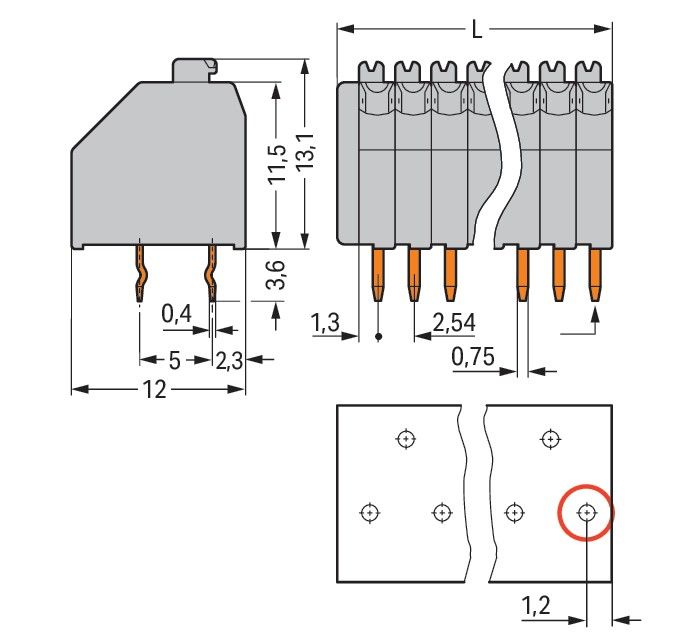 Leiterplattenklemme 250-1404/000-006