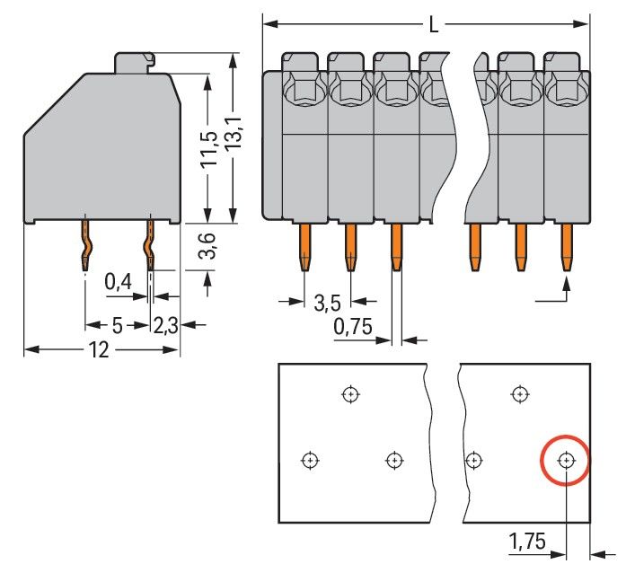 Leiterplattenklemme 250-219