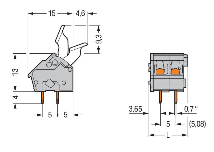 Leiterplattenklemme 256-402/333-000