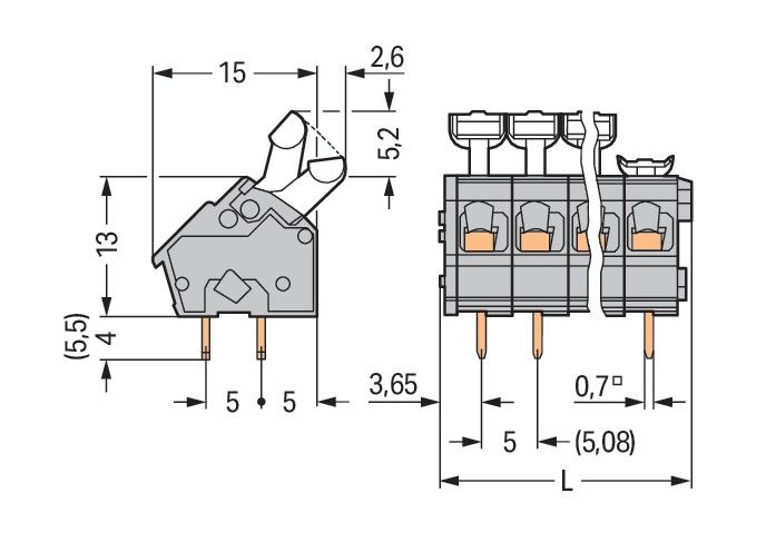 Leiterplattenklemme 256-409/000-009/999-