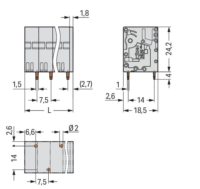 Leiterplattenklemme 2626-3105/020-004