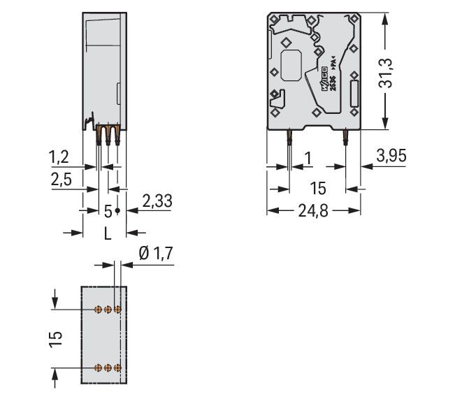 Leiterplattenklemme 2636-3101/000-005