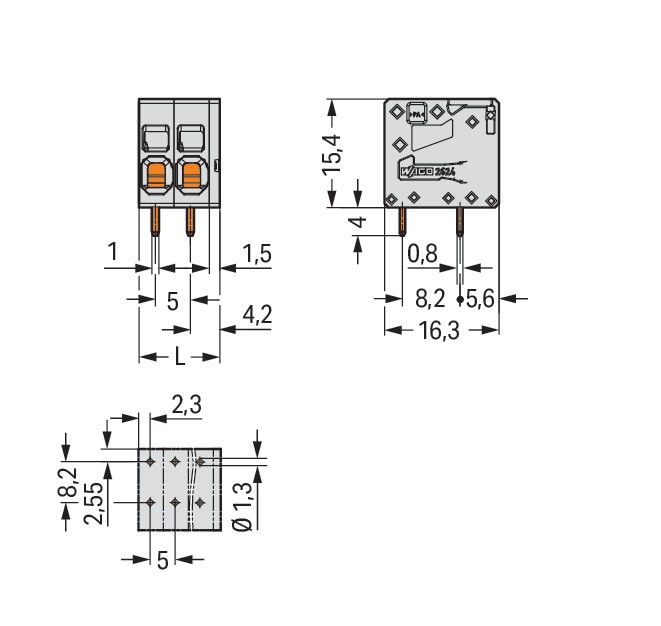 Leiterplattenklemme 4mm² 2624-1106/000-004