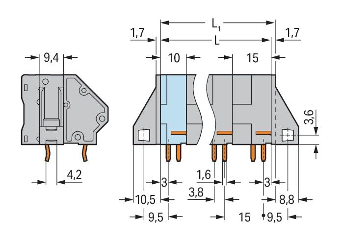 Leiterplattenklemme 745-604/011-000