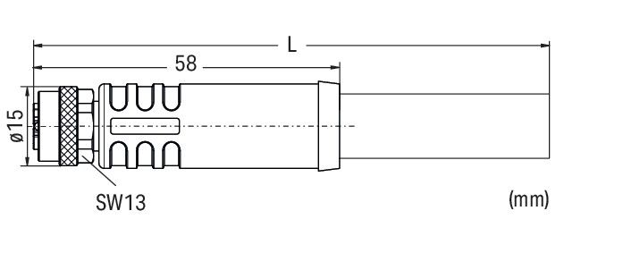 Power-Leitung M12L-Bu. 756-3501/050-020