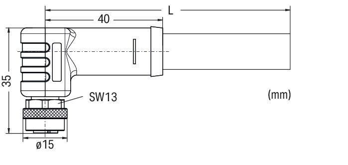 Power-Leitung M12L-Bu. 756-3502/050-020