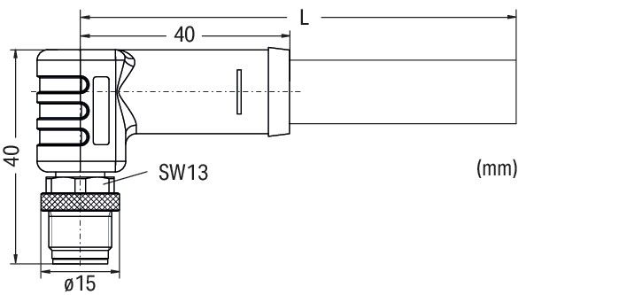 Power-Leitung M12L-St. 756-3504/050-050