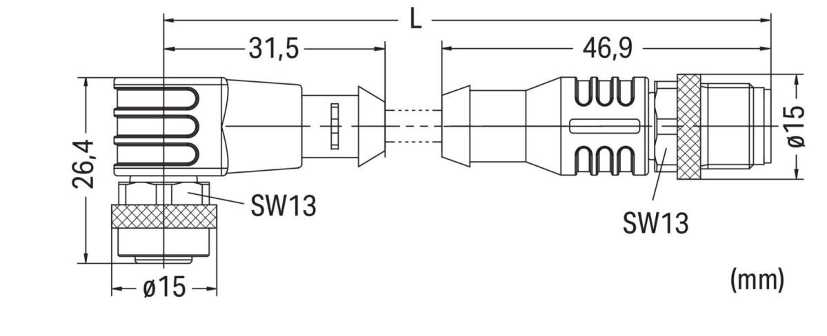 Sensor-/Aktorleitung M12A 756-5403/060-010