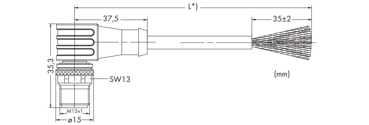 sercos Leitung M12D-Steck. 756-1602/060-050