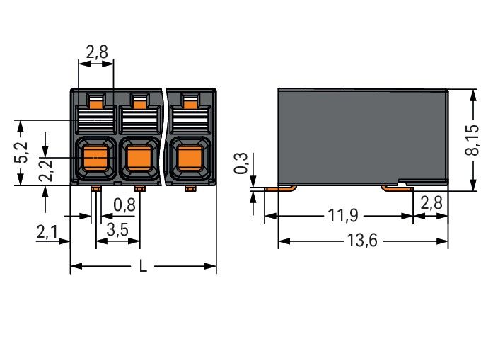 SMD-Leiterplattenklemme 20861211700000900000