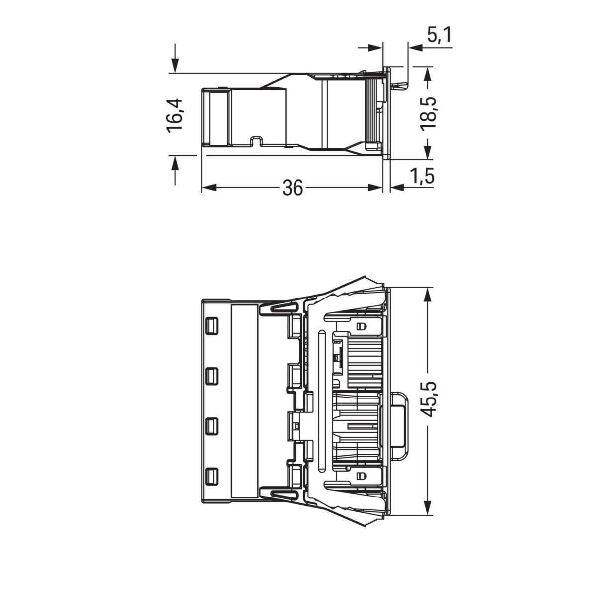 Snap-In-Stecker 770-2334/007-000