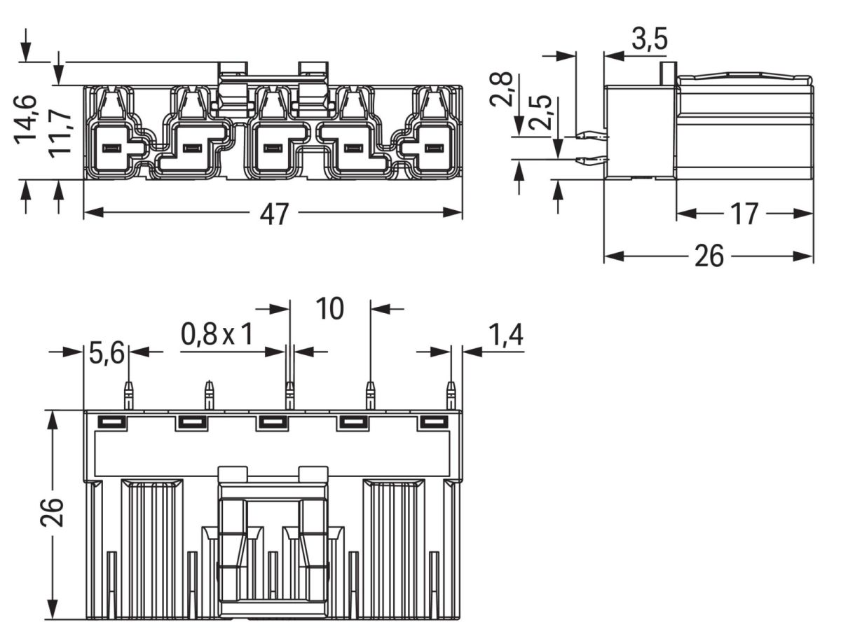 Stecker für Leiterplatten 770-855/060-000