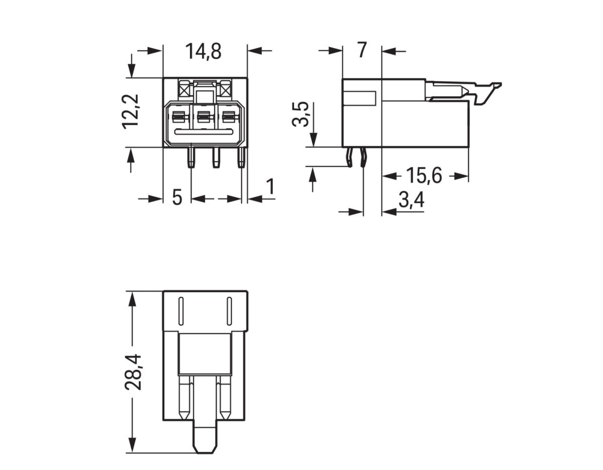 Stecker für Leiterplatten 890-813/011-000