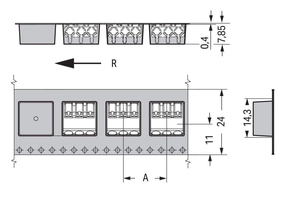 THR-Leiterplattenklemme 2060-1452/998-404