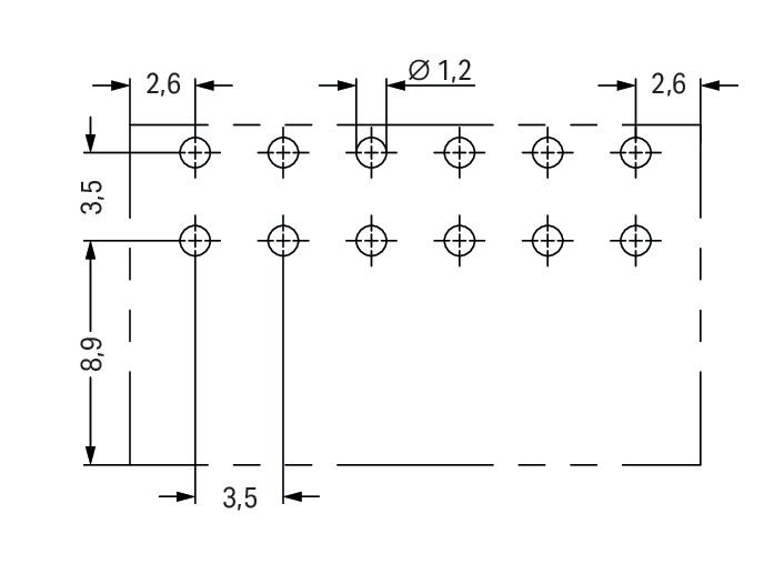 THR-Stiftleiste 2-reihig 713-1433/116-000