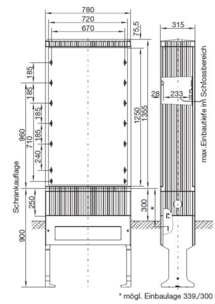 Kabelverteilerschrank universN ZAL83U 1355x780x315