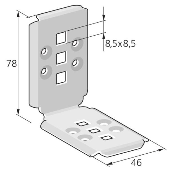 Winkel-Verbindungslasche GK WL X3 S