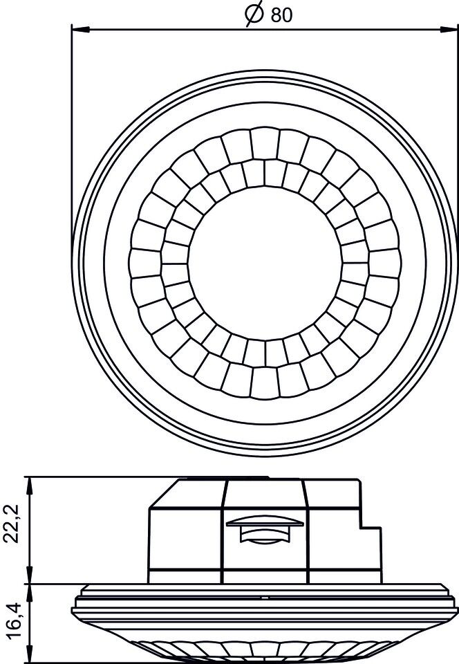 KNX-Präsenzmelder LUXA103S360-12KNXUP