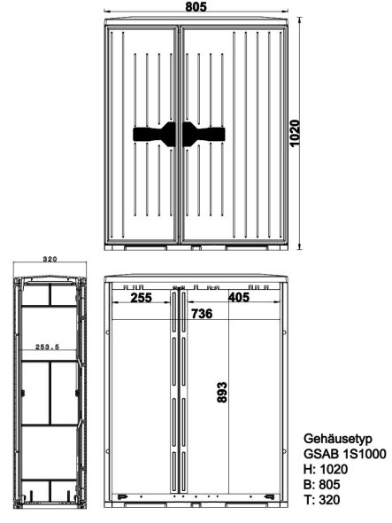 Normkabelverteilerschrank 1S1000ES1ES2