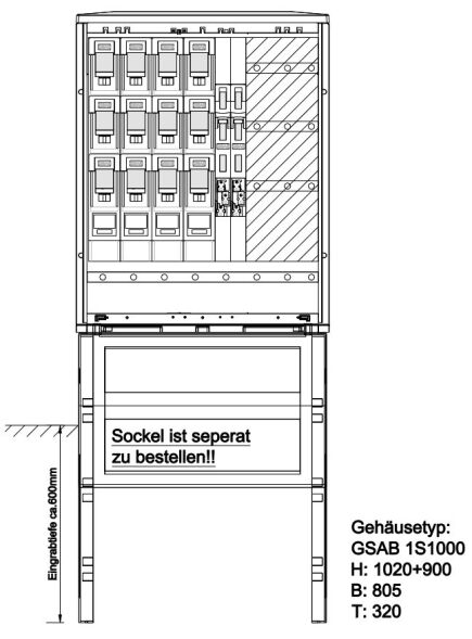 Normkabelverteilerschrank 1S1000K4LSL22LSL00