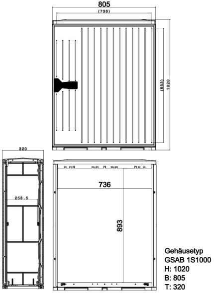 Normkabelverteilerschrank 1S1000MPIMC