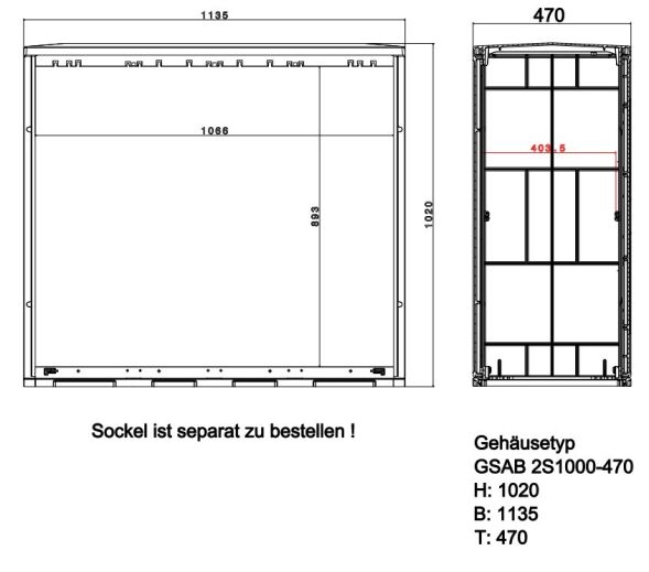 Normkabelverteilerschrank 2S1000-470MDSPIMC