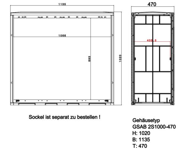 Normkabelverteilerschrank 2S1000-470MPIMC