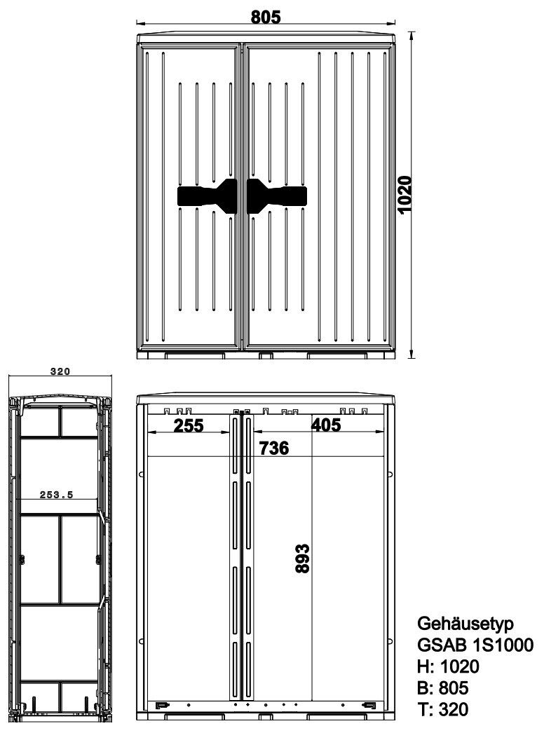 Normkabelverteilerschrank 1S1000DS1DS2