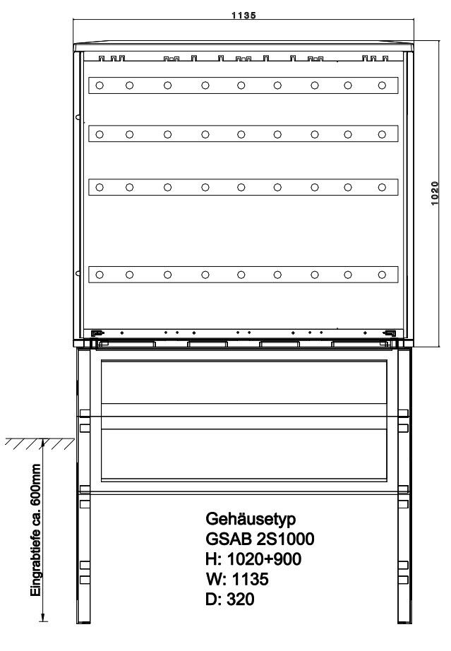 Normkabelverteilerschrank 2S1000KPIMC