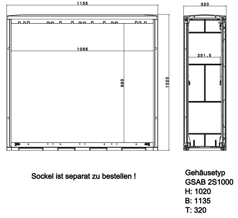 Normkabelverteilerschrank 2S1000PIMC